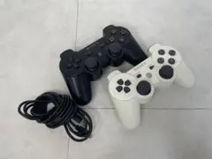 PS3 純正コントローラー 2個セット 黒 白 動作未確認