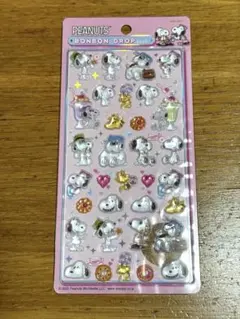 ボンボンドロップシール スヌーピー きょうだいたち ピンク