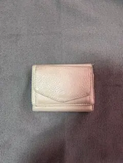 三つ折り財布 ミニ財布 レディース ベージュ コンパクト ウォレット ホック式