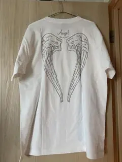 BEDBROS 天使の羽 プリントTシャツ ホワイト