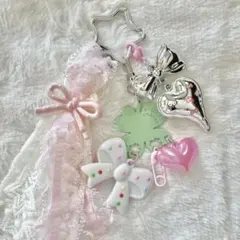 ウィッシュコア✧ リボン、四葉、ジャラジャラキーホルダー