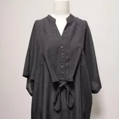 美品【ワンピース】ロング（M）半袖 透け感 summer