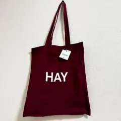 【新品未使用】タグ付き[HAY] ヘイ トートバッグ　 バーガンディ