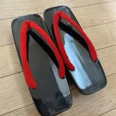 黒赤伝統下駄　23cm
