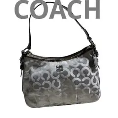 希少美品✨コーチCOACHワンショルダーバッグ ハーフムーン パイソン シルバー