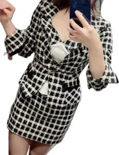 チェック柄スーツ　3ピース