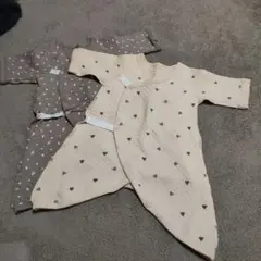 コンビ肌着 50-60cm ベージュとブラウン