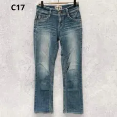 シーセブンティーン デニムパンツ M 青 ストレート カジュアル