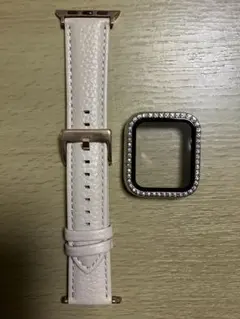 Apple Watch レザーバンド38-42ｍｍベージュ＋カバー40ｍｍ