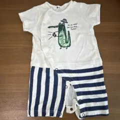 ワニイラストロンパース 70