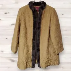 1412 レマロン カジュアルジャケット アウター 上着 茶 ウール 絹 シルク