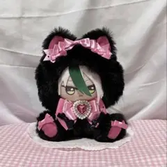 ハンドメイド 着ぐるみ おすわりぬい服 推し活 桃色 黒色 d441