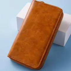 ​大容量 長財布 カードケース 36枚収納 茶色 ブラウン スマホポーチ 多機能のサムネイル