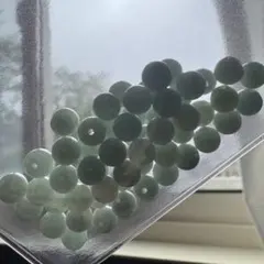 55粒 まとめ売りミャンマー産 翡翠 天然石 ビーズ 6mm ハンドメイド素材