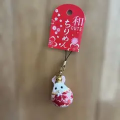 和柄たまごのうさぎストラップ