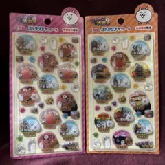 にゃんこ大戦争 ご当地ぷっクリアデコシール 中国地方限定　九州地方限定　2枚のサムネイル