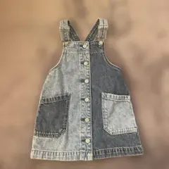 baby GAP デニム　ジャンバースカート 3歳　インディゴ　ブルー