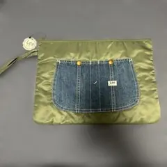 新品タグ付Lee クラッチバッグ オリーブグリーン A4対応ミリタリー