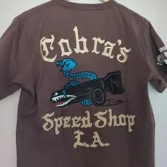 MWS コブラ　刺繍　Tシャツ Cobra's Speed Shop L　茶系のサムネイル