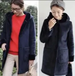 クリーニング済 BEAUTY&YOUTH フェイクムートコート