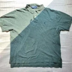 ハ*ネ様 ralph lauren ラルフローレン ポロシャツ半袖緑みどり無地刺