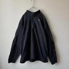 ナイキ ハーフジップ 裏起毛 スウェット 黒 XL 古着 NIKE