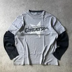 入手困難 00s CONVERSE ロンT カットソー グレー グランジ y2kのサムネイル