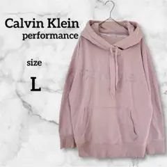 Calvin Klein カルバンクライン ピンク フード付きパーカー L