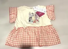 【新品】Disney PRINCESS ギンガムチェック フリル Tシャツのサムネイル