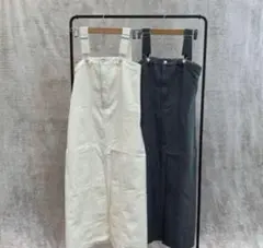 ジャンスカ　ベアトップジャンスカ サロペット デニム スカート