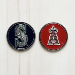 MLB マリナーズ エンゼルス ゴルフマーカー 2個セットのサムネイル