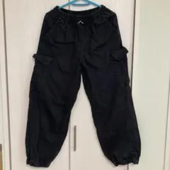 ブラックカーゴパンツ サイドポケット付き　teenサイズM