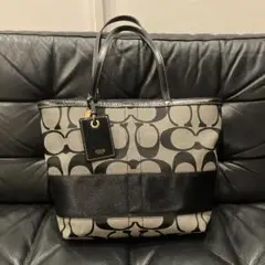 COACH:コーチ シグネチャー トートバッグ F10124 ブラックのサムネイル