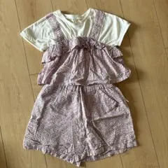 ピンク　花柄トップス　セパレート　130センチ