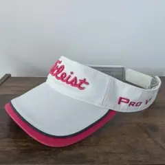 Titleist サンバイザー　ホワイト/ピンク　ゴルフ　タイトリストのサムネイル