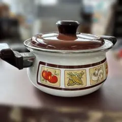 象印】昭和レトロ ホーロー鍋 - メルカリ