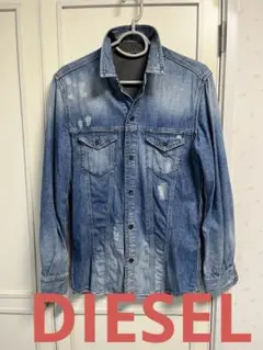 K*i様 DIESEL ライトブルー デニムシャツ ダメージ加工