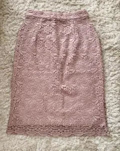 レースタイトスカート ピンク ユニクロ