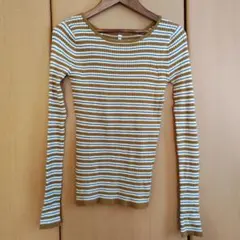 ストライプ長袖トップス