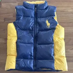 Polo by Ralph Lauren ダウンベスト ネイビー/イエロー130