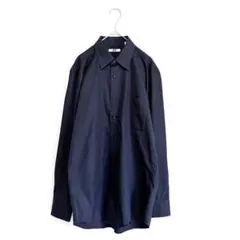 ユニクロ　ファインブロードシャツ 長袖　サラサラ　薄手　コットン　ブラック　M