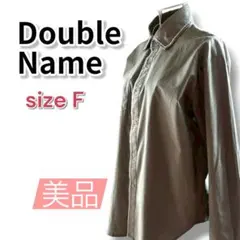 Double Name/カラーシャツ ブラウス カーキ F 綿 羽織り ゆったりのサムネイル