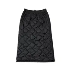 converse 星 厚手 冬 ブラック キルティング ロングスカート