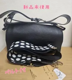 BEARDSLEY レザーボディバッグ+ドット柄ショルダーベルト