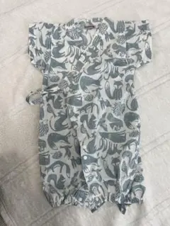 【美品】10mois ディモワ　ベビー用甚平　ツーウェイオール