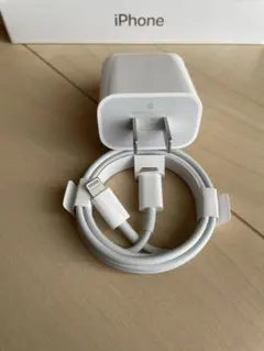 Apple純正の20W充電器とタイプC-ライトニングの1mケーブルのセット