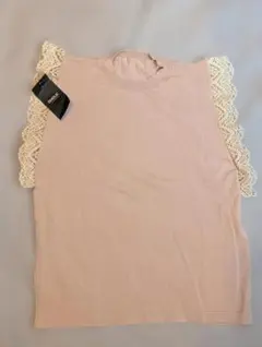 DHOLIC 新品未使用タグ付き レース袖 ノースリーブトップス