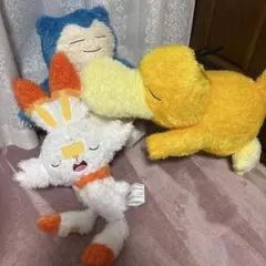 大きいポケモン ぬいぐるみセット カビゴン コダック ヒバニー
