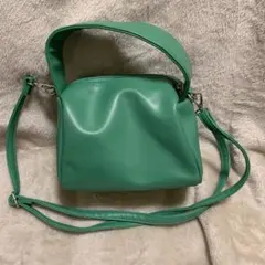 ノーブランド　ワンハンドルショルダーバッグ　グリーン