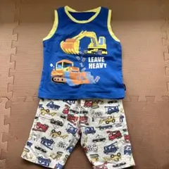 はたらく車プリント ノースリーブ&ハーフパンツ